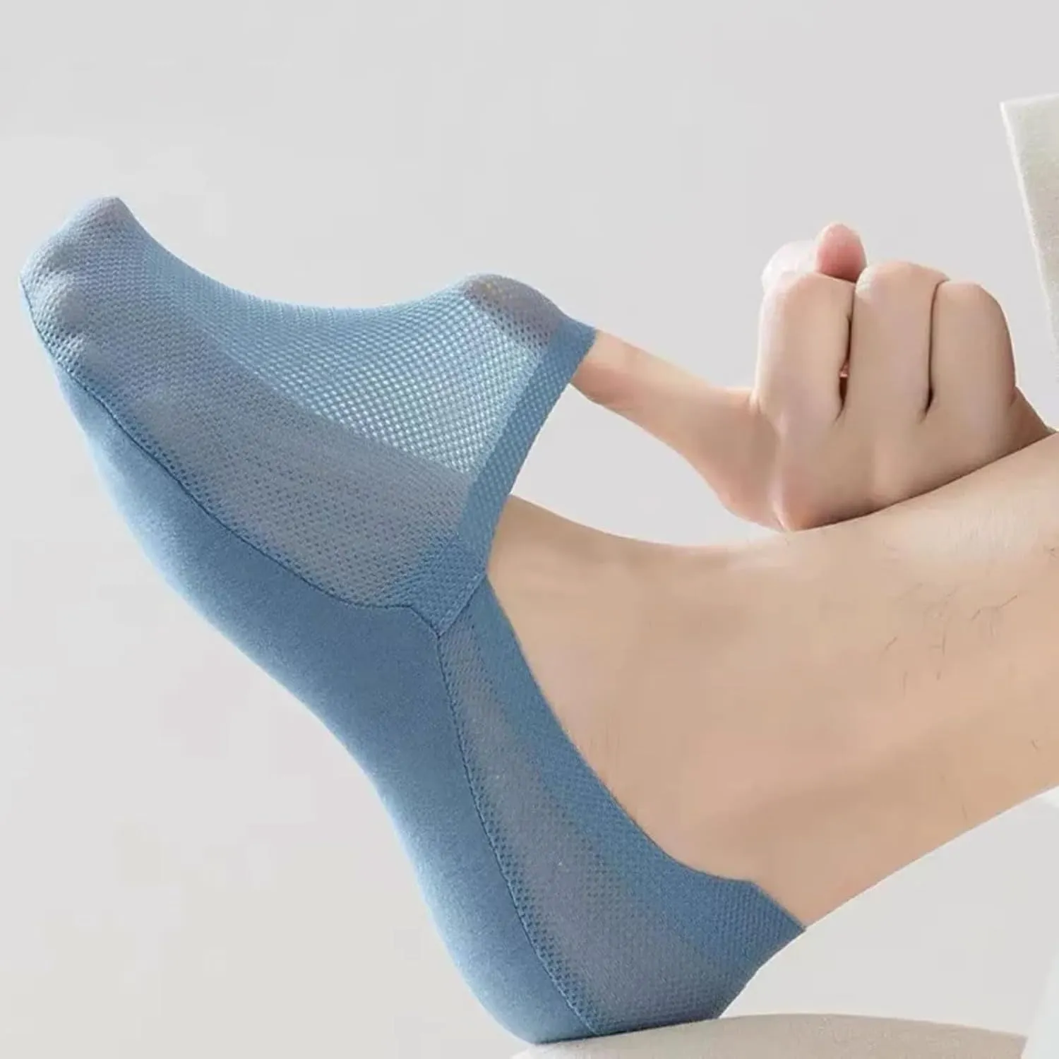 3 Pairs Repertoire Socks, ultra thin liner socks non slip combed cotton no show socks, for Women