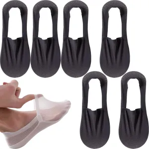 3 Pairs Repertoire Socks, ultra thin liner socks non slip combed cotton no show socks, for Women