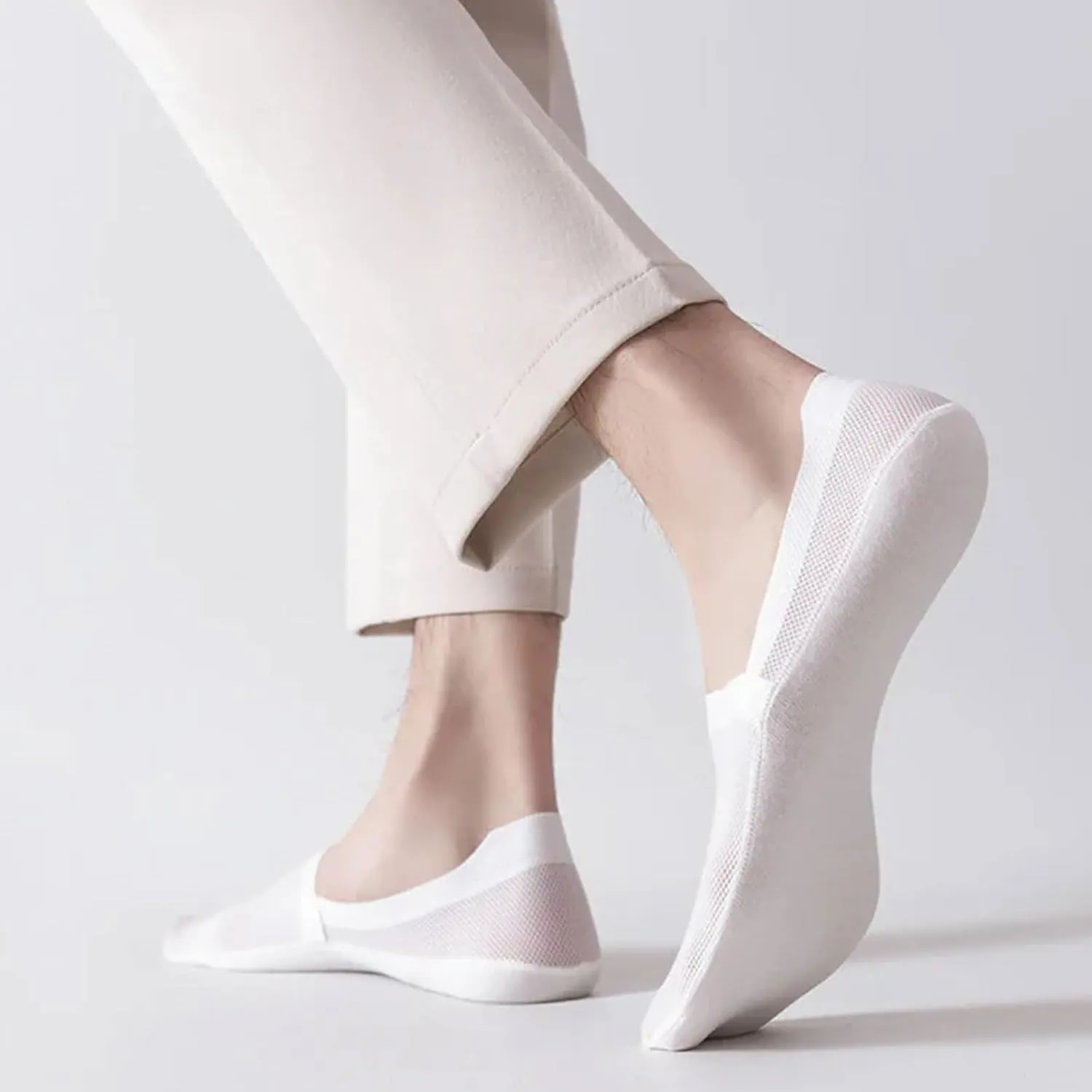 3 Pairs Repertoire Socks, ultra thin liner socks non slip combed cotton no show socks, for Women