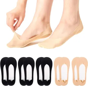 5 Pack No Show Socks Women Ankle Thin Yoga Athletic Running Low Cut Short Sock 3Black 2Nude