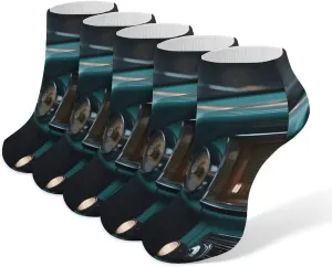 5 Pairs Ankle Socks Soft Breathable No Show Socks Comfortable Cotton Low Cut Casual Socks for Women Men Car Radio