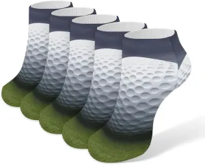 5 Pairs Ankle Socks Soft Breathable No Show Socks Comfortable Cotton Low Cut Casual Socks for Women Men Golf Ball