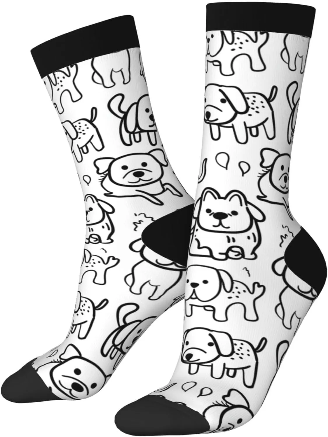 Adult Socks Novelty Crew Socks Crazy Dress Socks Fun Colorful Novelty Graphic Crew Tube Socks Mid-Calf Funny Socks