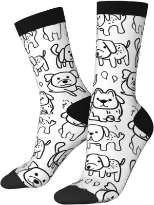 Adult Socks Novelty Crew Socks Crazy Dress Socks Fun Colorful Novelty Graphic Crew Tube Socks Mid-Calf Funny Socks