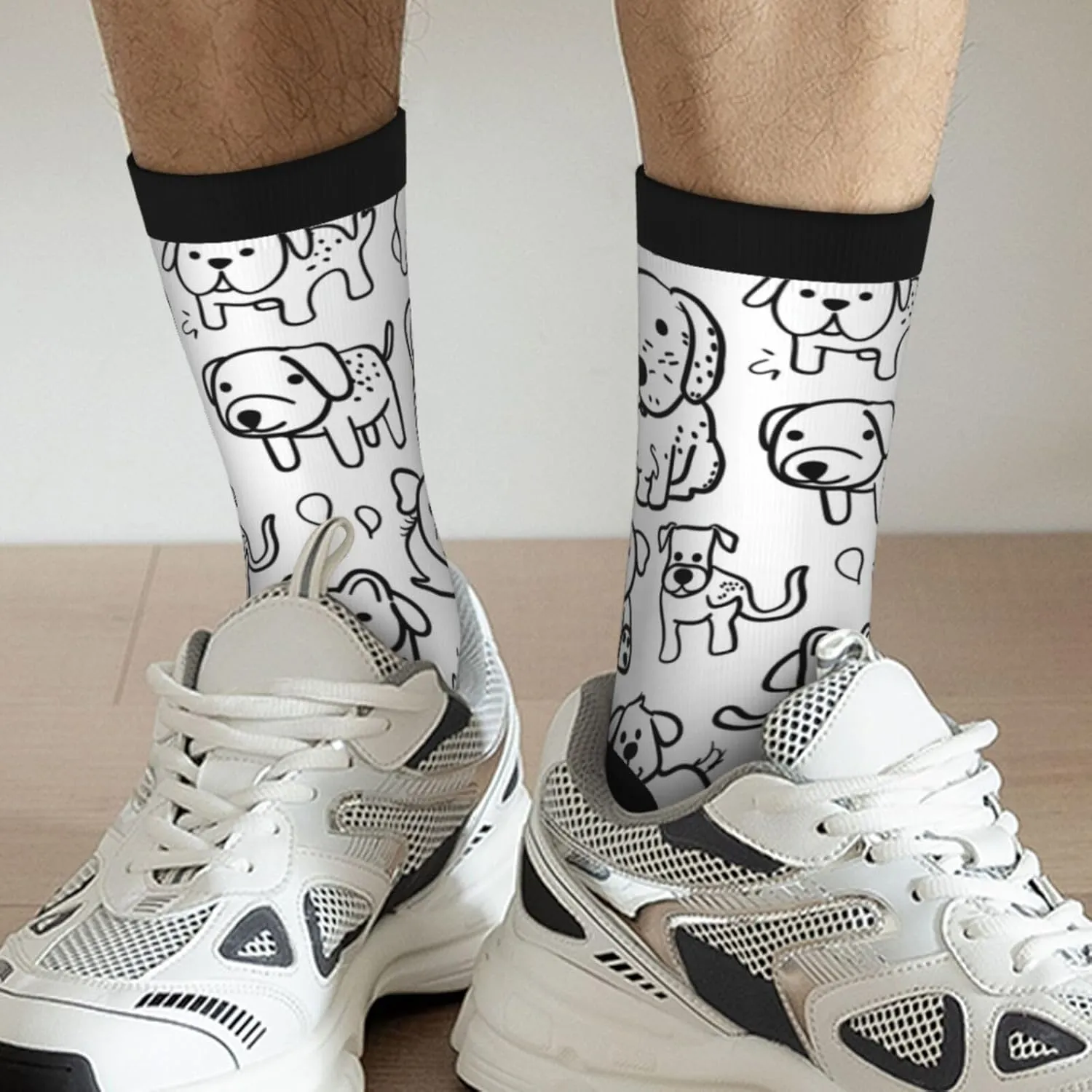 Adult Socks Novelty Crew Socks Crazy Dress Socks Fun Colorful Novelty Graphic Crew Tube Socks Mid-Calf Funny Socks