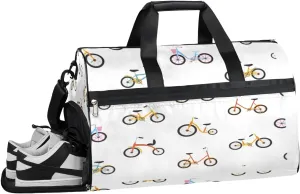Automobile Resistant Sports Gym Bag for Women Men Travel Duffel bag with Wet Pocket & Shoes Compartment Waterproof Weekender Bag 19.7"x9.9"x13"