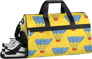 Badminton Resistant Sports Gym Bag for Women Men Travel Duffel bag with Wet Pocket & Shoes Compartment Waterproof Weekender Bag 19.7"x9.9"x13"