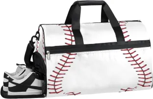 Baseball Resistant Sports Gym Bag for Women Men Travel Duffel bag with Wet Pocket & Shoes Compartment Waterproof Weekender Bag 19.7"x9.9"x13"