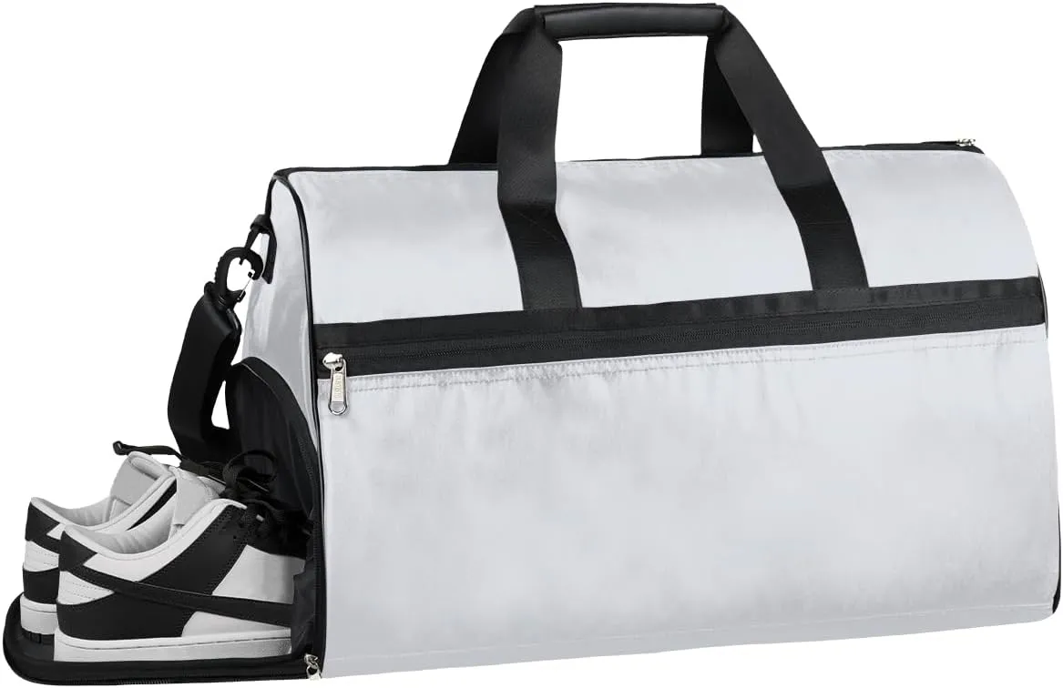 Car Resistant Sports Gym Bag for Women Men Travel Duffel bag with Wet Pocket & Shoes Compartment Waterproof Weekender Bag 19.7"x9.9"x13"