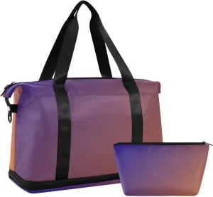 Chocolate Blue Weekender Bags for Women Travel Duffel Bags with Shoe Compartment Overnight Bag Carry on Sports Duffel Bag with Toiletry Bag for Travel/Business/Gift Chocolate Blue
