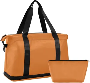 Chocolate Weekender Bags for Women Travel Duffel Bags with Shoe Compartment Overnight Bag Carry on Sports Duffel Bag with Toiletry Bag for Travel/Business/Gift Chocolate 02