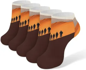 Climb The Dunes Ankle Socks Soft Breathable No Show Socks Comfortable Cotton Low Cut Casual Socks for Women Men 5 Pairs