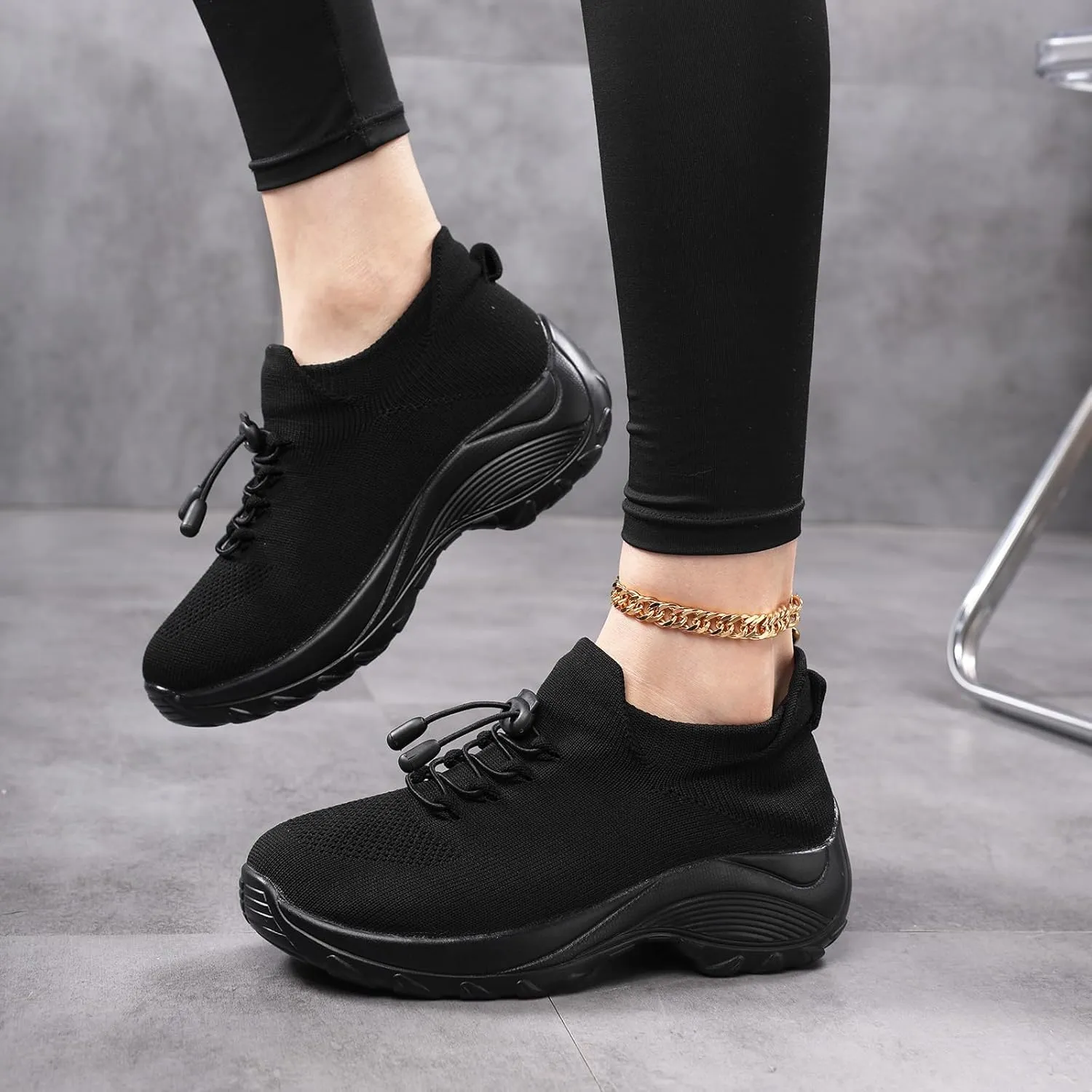 Comfort Wear Orthowear Shoes for Women Arch Support Orthopedic Sock Sneakers Slip-On Breathable Walking Shoe Air Cushion Athletic Shoes Causal Running Jogging Shoe Anti Slip Platform Sneaker