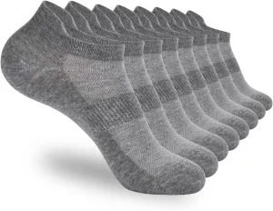 Corlap Ankle Socks Womens and Men - 8 Pairs Athletic Running Low Cut No Show Socks With Tab
