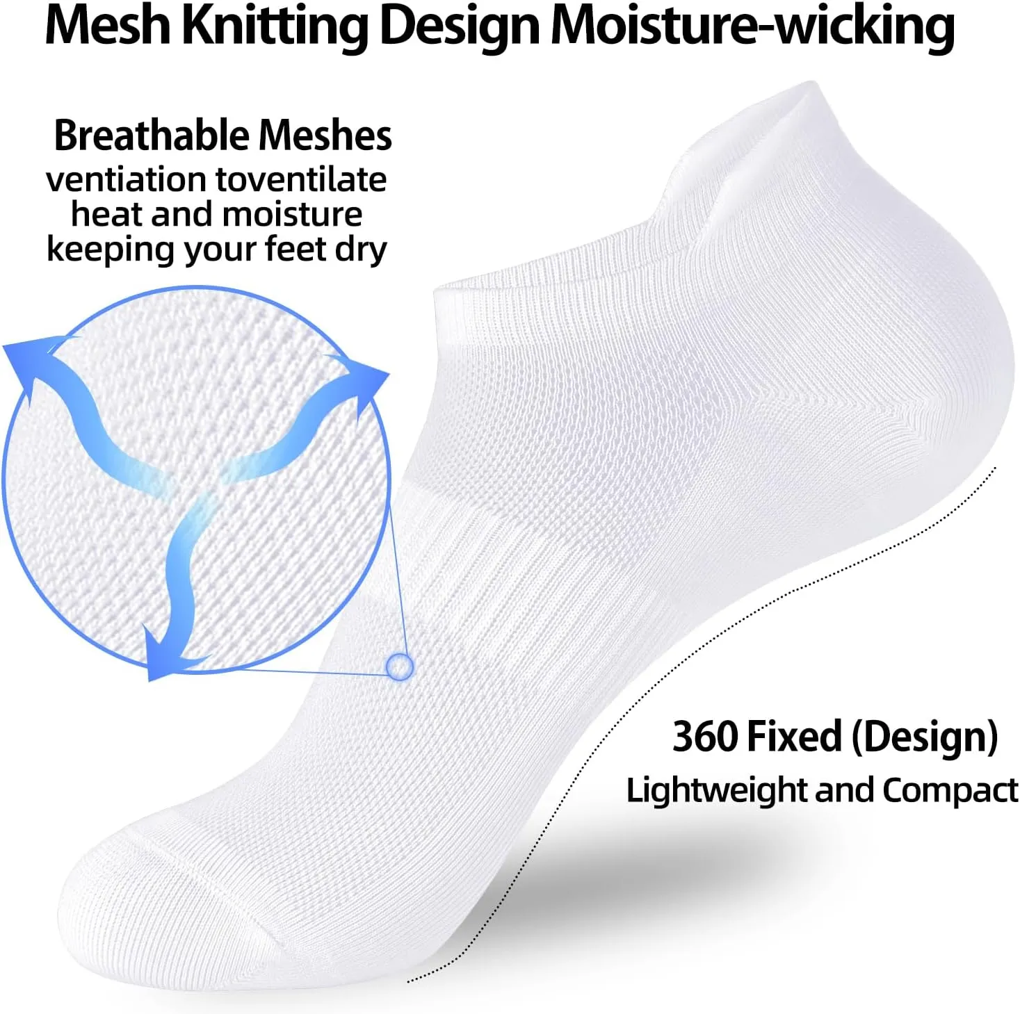 Corlap Ankle Socks Womens and Men - 8 Pairs Athletic Running Low Cut No Show Socks With Tab