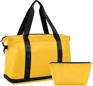 Dark Goldenrod Weekender Bags for Women Travel Duffel Bags with Shoe Compartment Overnight Bag Carry on Sports Duffel Bag with Toiletry Bag for Travel/Business/Gift Dark Goldenrod