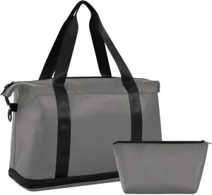 Dark Grey Weekender Bags for Women Travel Duffel Bags with Shoe Compartment Overnight Bag Carry on Sports Duffel Bag with Toiletry Bag for Travel/Business/Gift Dark Grey