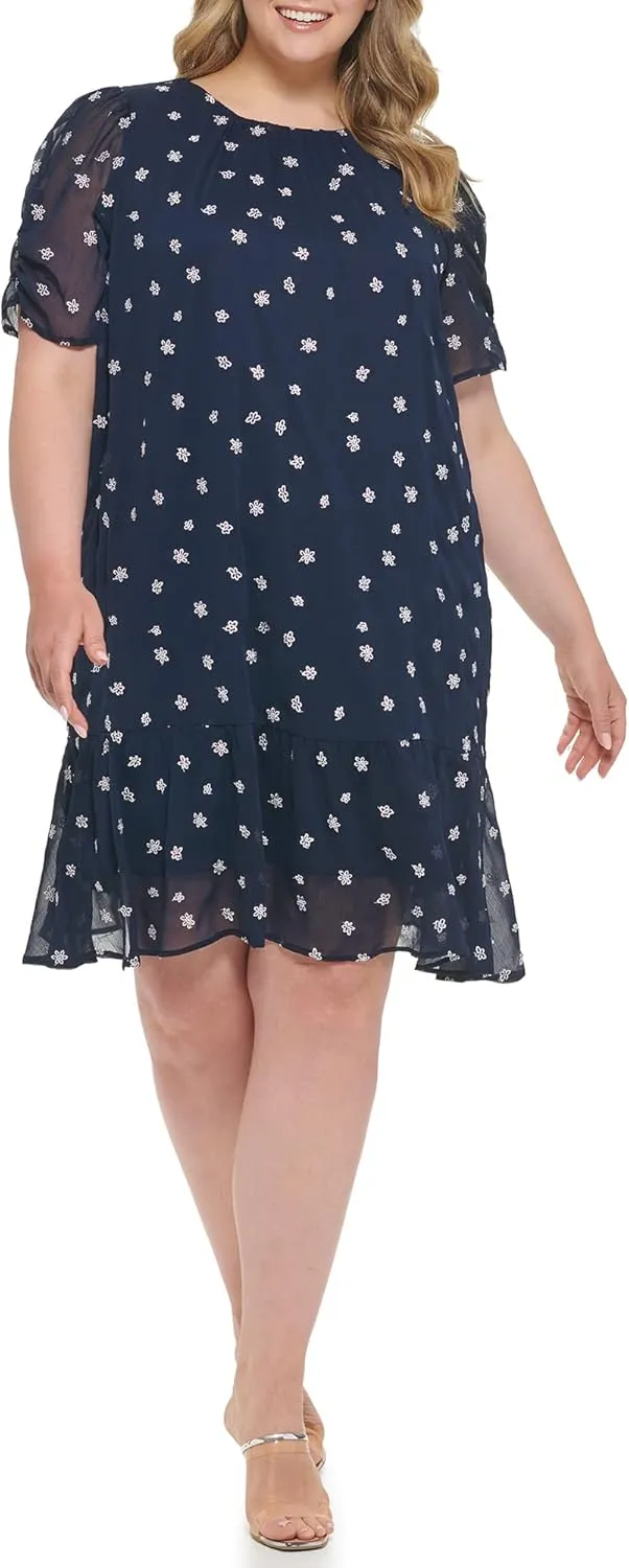 DKNY womens Soft Everyday Fit and Flare Dress