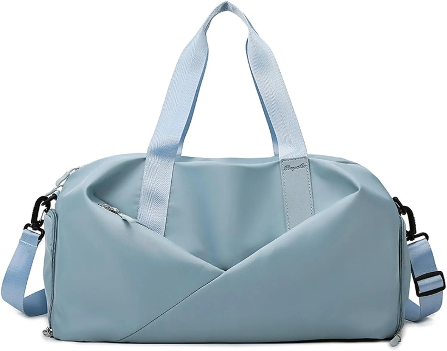 Duffle Bag, Gym Bag for Women, Separate Shoes Compartment Yoga Bag, Wet and Dry Separation Beach Bag, Sky blue, Small, Leisure