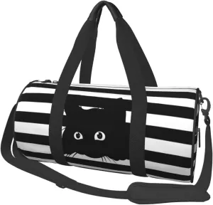 Gbuzozie Sports Gym Bag Travel Duffel Bag Shoes Compartment For Men Women Foldable Lightweight Yoga Gym Sports Bag, Cats #03, One Size