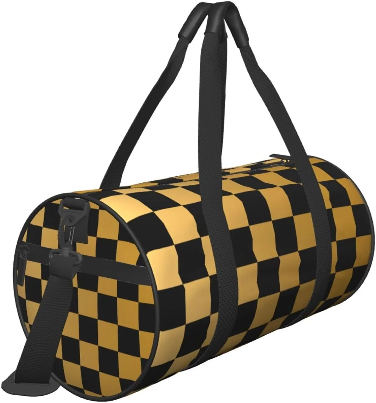 Gbuzozie Sports Gym Bag Travel Duffel Bag Shoes Compartment For Men Women Foldable Lightweight Yoga Gym Sports Bag, Checkered #04, One Size