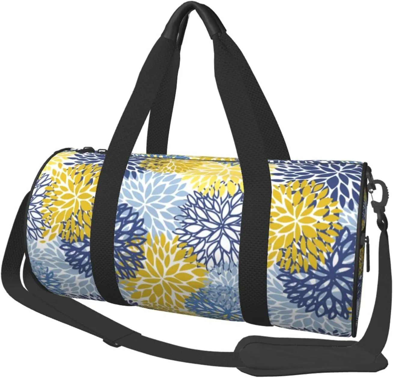 Gbuzozie Sports Gym Bag Travel Duffel Bag Shoes Compartment For Men Women Foldable Lightweight Yoga Gym Sports Bag, Chrysanthemum Flowers, One Size