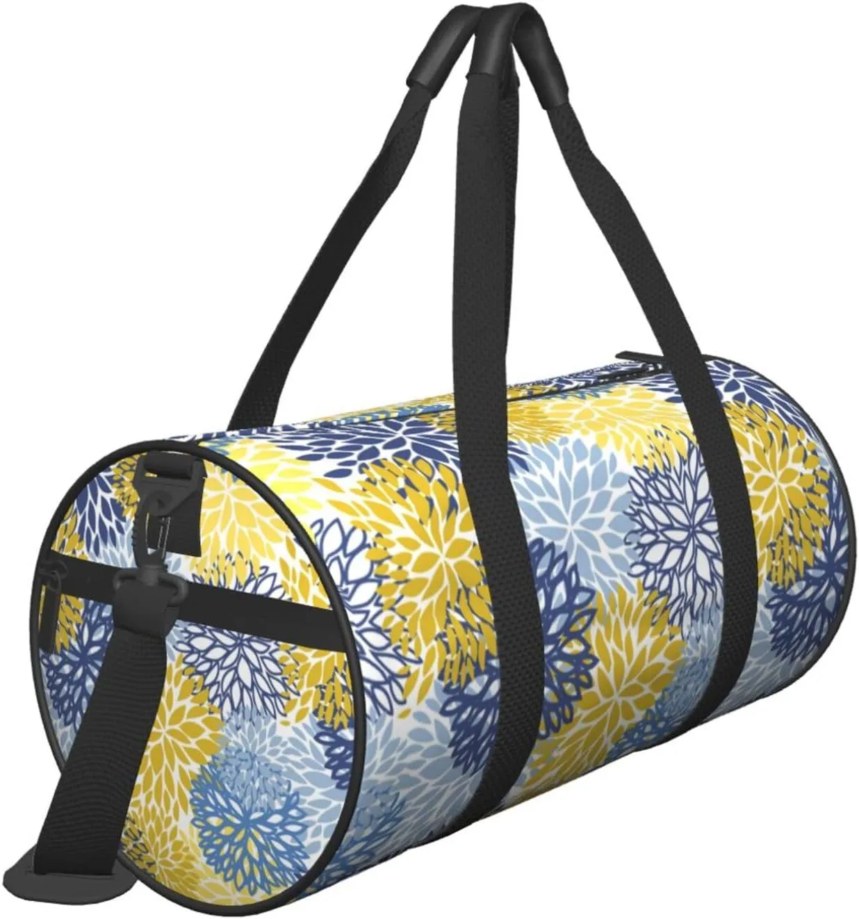 Gbuzozie Sports Gym Bag Travel Duffel Bag Shoes Compartment For Men Women Foldable Lightweight Yoga Gym Sports Bag, Chrysanthemum Flowers, One Size