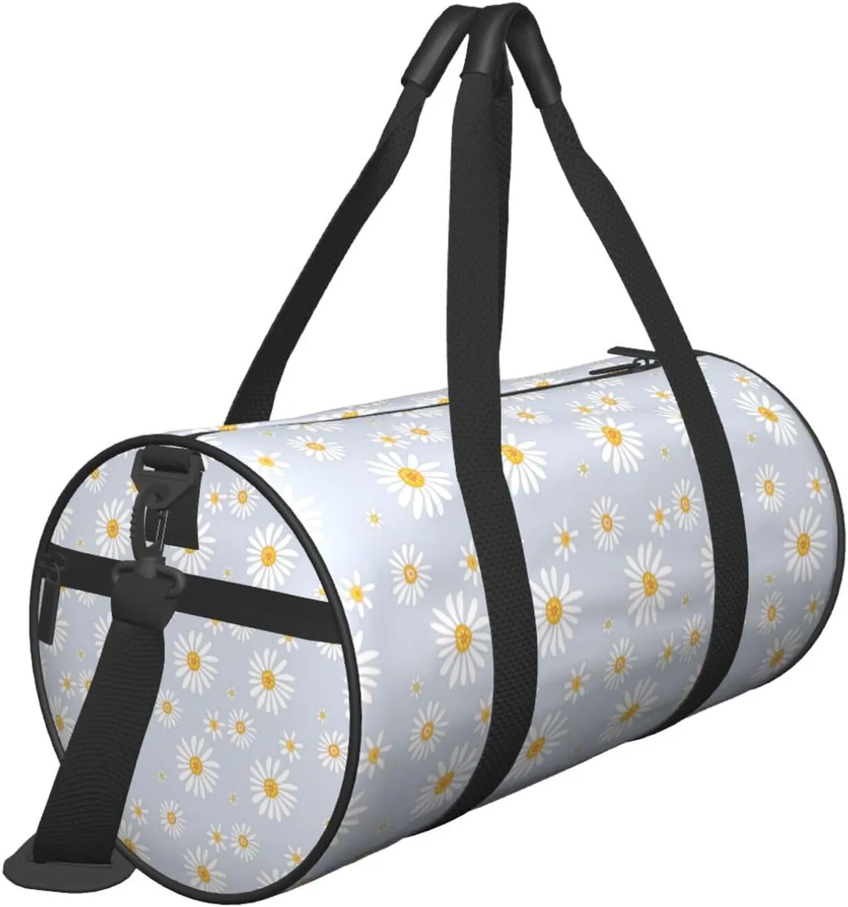 Gbuzozie Sports Gym Bag Travel Duffel Bag Shoes Compartment For Men Women Foldable Lightweight Yoga Gym Sports Bag, Daisies Flowers, One Size