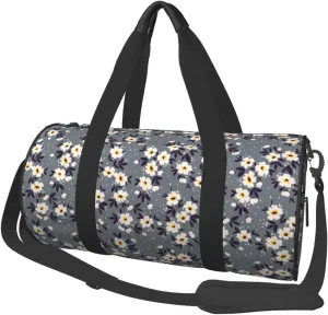 Gbuzozie Sports Gym Bag Travel Duffel Bag Shoes Compartment For Men Women Foldable Lightweight Yoga Gym Sports Bag, Vintage Flowers, One Size