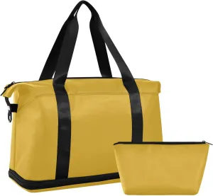 Goldenrod Weekender Bags for Women Travel Duffel Bags with Shoe Compartment Overnight Bag Carry on Sports Duffel Bag with Toiletry Bag for Travel/Business/Gift Goldenrod