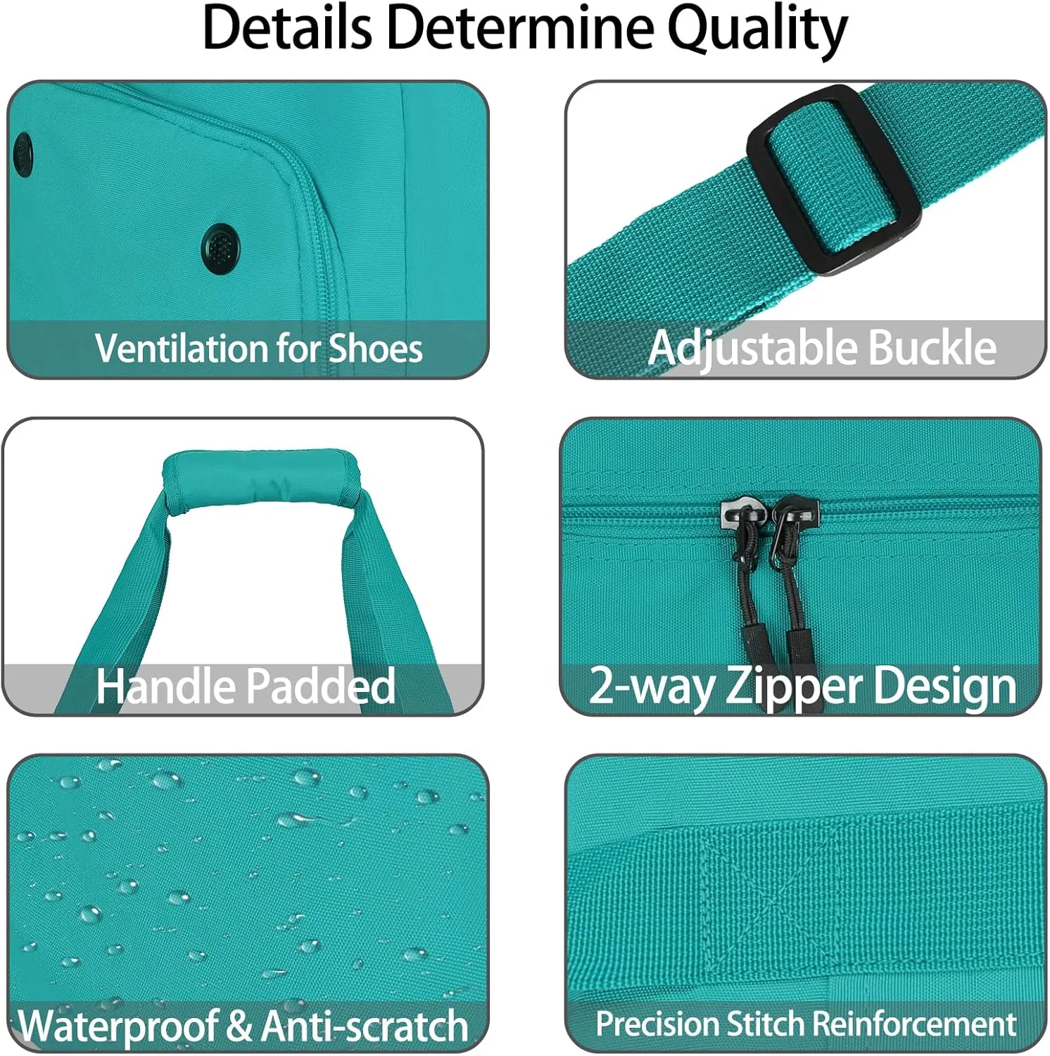 Goloni 22" Women's Large Duffel/Weekender Bag With Shoes Compartment For Travel Bags For Gym Workout Garment Luggage Overnight Bags, Blackish Green