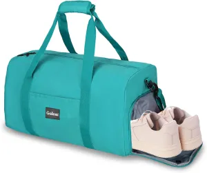 Goloni 22" Women's Large Duffel/Weekender Bag With Shoes Compartment For Travel Bags For Gym Workout Garment Luggage Overnight Bags, Blackish Green