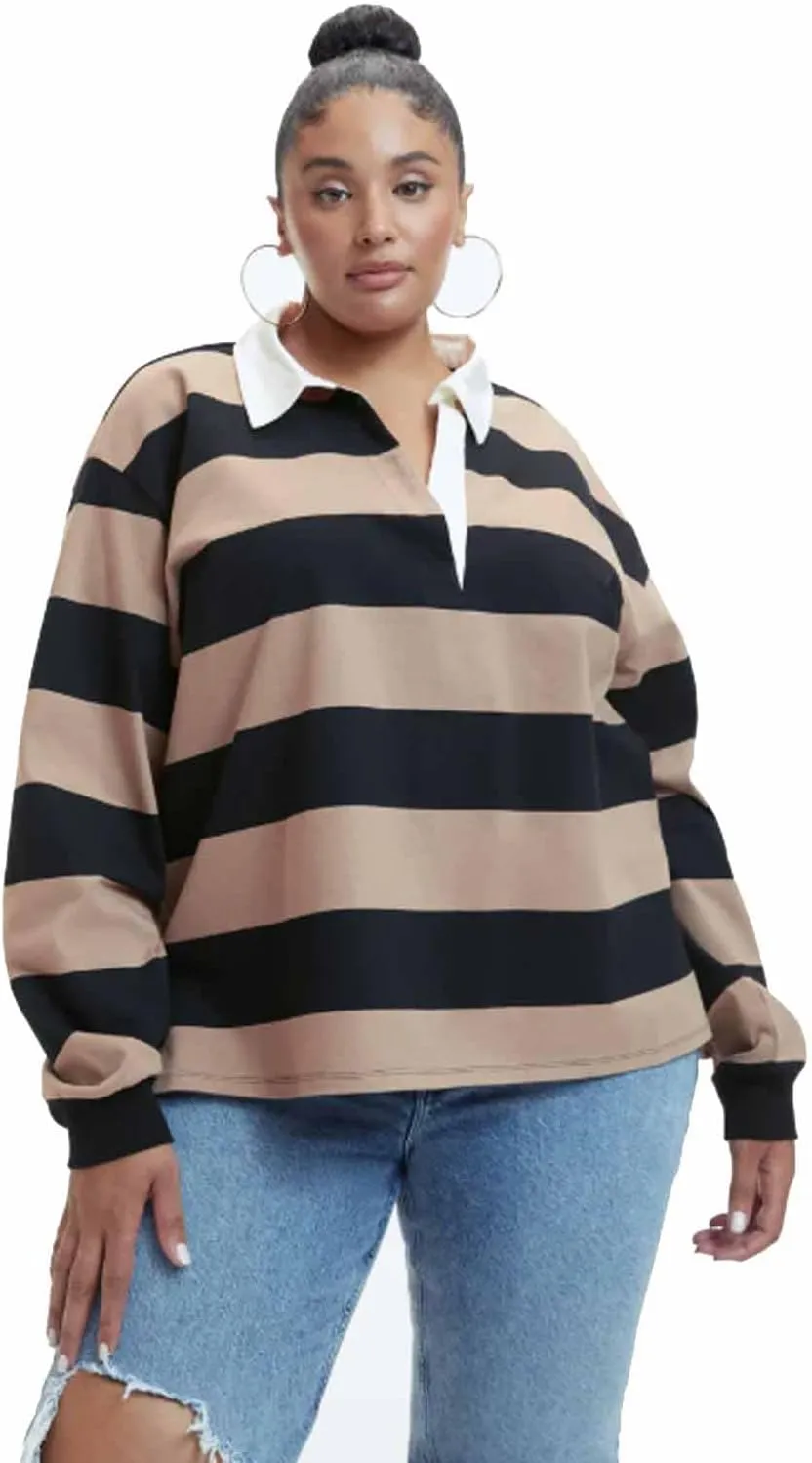 Good American Women's Oversized Rugby Shirt -