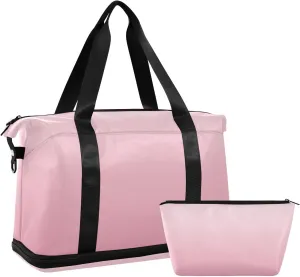 Gradient Bean Paste Weekender Bags for Women Travel Duffel Bags with Shoe Compartment Overnight Bag Carry on Sports Duffel Bag with Toiletry Bag for Travel/Business/Gift Gradient Bean Pae