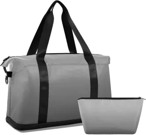 Gradient Black Weekender Bags for Women Travel Duffel Bags with Shoe Compartment Overnight Bag Carry on Sports Duffel Bag with Toiletry Bag for Travel/Business/Gift Gradient Black