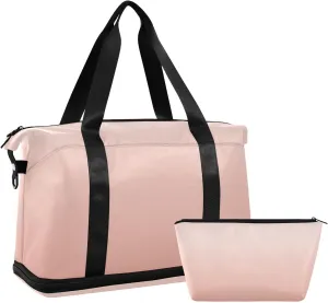 Gradient Dark Pink Weekender Bags for Women Travel Duffel Bags with Shoe Compartment Overnight Bag Carry on Sports Duffel Bag with Toiletry Bag for Travel/Business/Gift Gradient Dark Pink