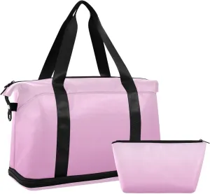 Gradient Deep Blue Purple Weekender Bags for Women Travel Duffel Bags with Shoe Compartment Overnight Bag Carry on Sports Duffel Bag with Toiletry Bag for Travel/Business/Gift