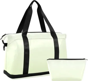 Gradient Fluorescent Yellow Weekender Bags for Women Travel Duffel Bags with Shoe Compartment Overnight Bag Carry on Sports Duffel Bag with Toiletry Bag for Travel/Business/Gift