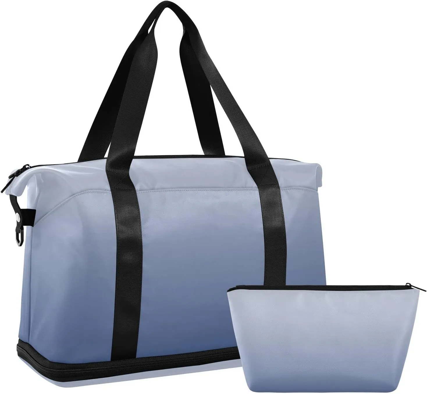 Gradient Navy Weekender Bags for Women Travel Duffel Bags with Shoe Compartment Overnight Bag Carry on Sports Duffel Bag with Toiletry Bag for Travel/Business/Gift Gradient Navy