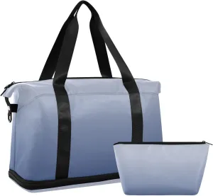 Gradient Navy Weekender Bags for Women Travel Duffel Bags with Shoe Compartment Overnight Bag Carry on Sports Duffel Bag with Toiletry Bag for Travel/Business/Gift Gradient Navy