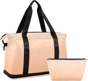 Gradient Orange Weekender Bags for Women Travel Duffel Bags with Shoe Compartment Overnight Bag Carry on Sports Duffel Bag with Toiletry Bag for Travel/Business/Gift Gradient Orange
