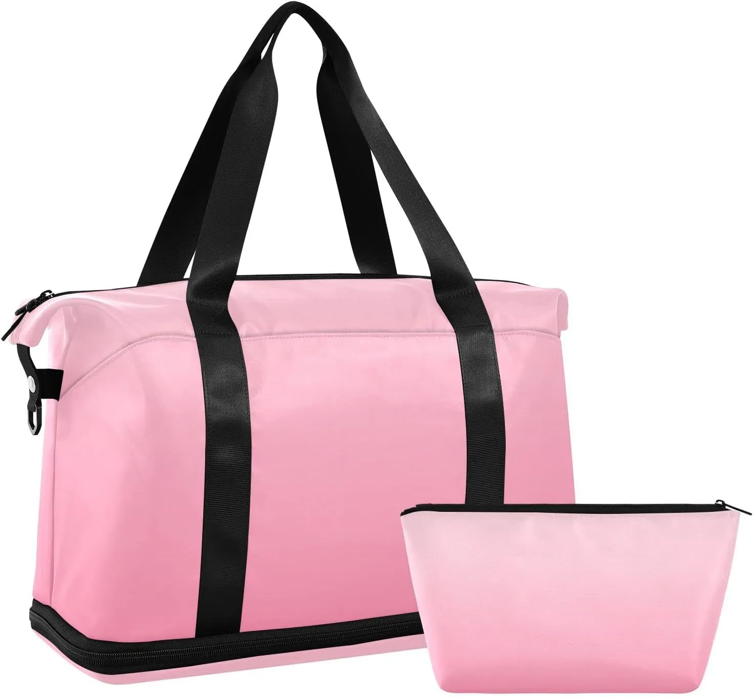 Gradient Pink Weekender Bags for Women Travel Duffel Bags with Shoe Compartment Overnight Bag Carry on Sports Duffel Bag with Toiletry Bag for Travel/Business/Gift Gradient Pink 01