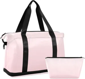 Gradient Pink Weekender Bags for Women Travel Duffel Bags with Shoe Compartment Overnight Bag Carry on Sports Duffel Bag with Toiletry Bag for Travel/Business/Gift Gradient Pink 02