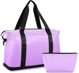 Gradient Purple Weekender Bags for Women Travel Duffel Bags with Shoe Compartment Overnight Bag Carry on Sports Duffel Bag with Toiletry Bag for Travel/Business/Gift Gradient Purple