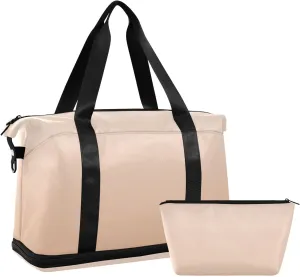 Gradient Wood Color Weekender Bags for Women Travel Duffel Bags with Shoe Compartment Overnight Bag Carry on Sports Duffel Bag with Toiletry Bag for Travel/Business/Gift Gradient Wood Color
