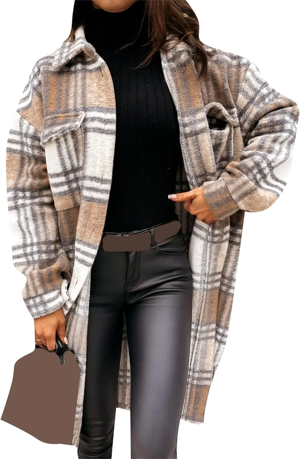 GRASWE Ladies Print Comfortable Lightweight Coat Windproof Cropped Button Clothes Graceful Hooded Classic Jacket