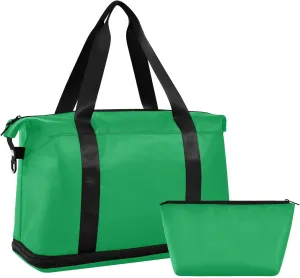 Green Weekender Bags for Women Travel Duffel Bags with Shoe Compartment Overnight Bag Carry on Sports Duffel Bag with Toiletry Bag for Travel/Business/Gift Green 02