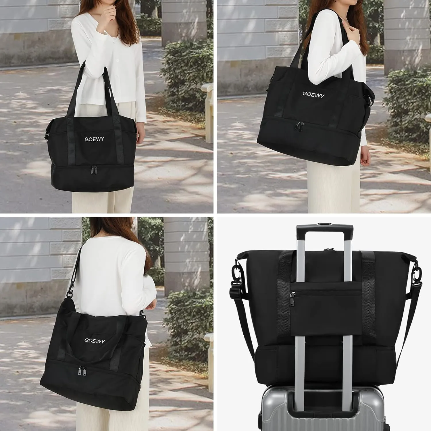 Gym Bag for Women Sport Duffel Bag for Men with Shoes Compartment Travel Duffle Bags with Wet Pocket School Yoga Football Basketball Lightweight Carry on Weekender Bags Key Purse