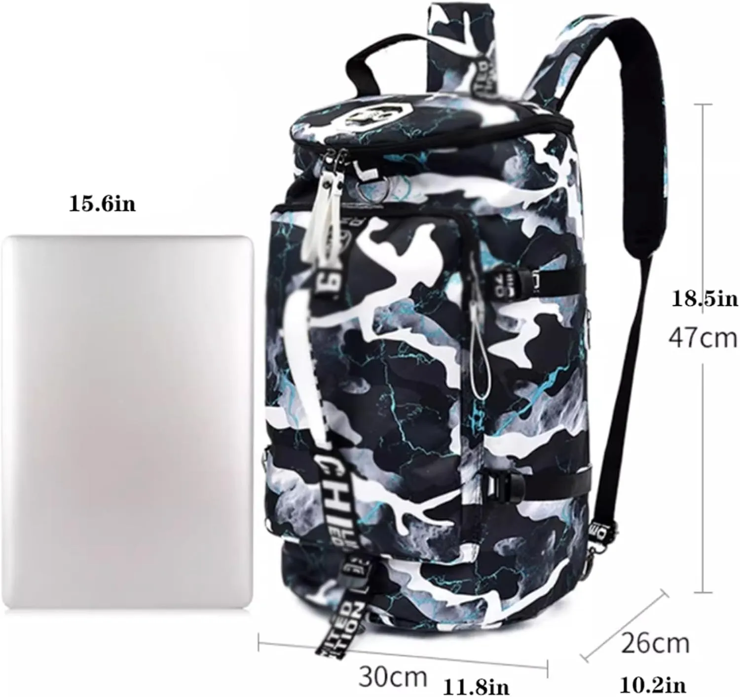 Gym Bag, Oxford Fabric, Small Fitness Workout Sports Bag, Waterproof, Travel Duffel Backpack, Lightweight, for Towels, Books, Shoes, for Men & Women(G)