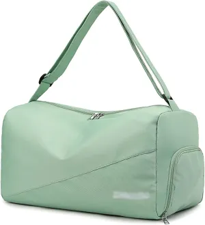 Gym Sports Bag for Men Women, Waterproof Travel Duffle Bag with Shoes Compartment and Wet Pocket,Weekender Overnight Packable Duffle Bag,D